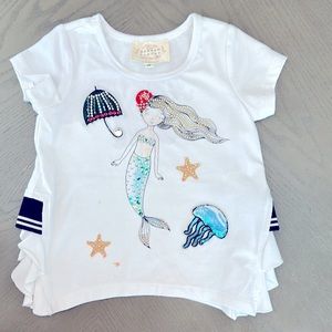 Hannah Banana girls 3T mermaid summer shirt